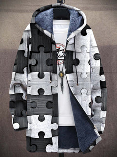 Men's Zipper Hooded Cardigan Cotton-padded Jacket-5