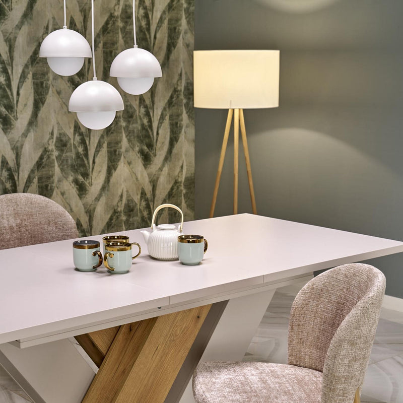 TOKYO Natural Linen & Wood Tripod Floor Lamp for Living Room, Bedroom & Reading Nook-6