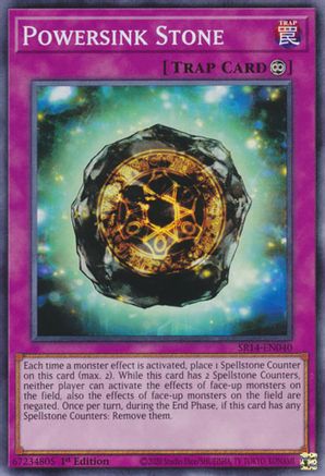 Powersink Stone (SR14-EN040) - Structure Deck: Fire Kings 1st Edition-1