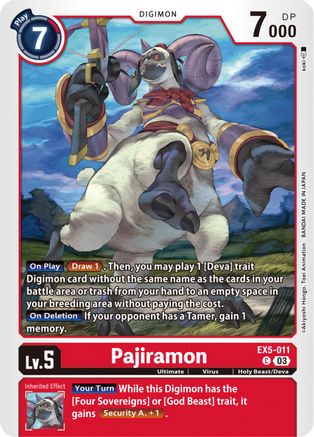 Pajiramon (EX5-011) - Animal Colosseum-1
