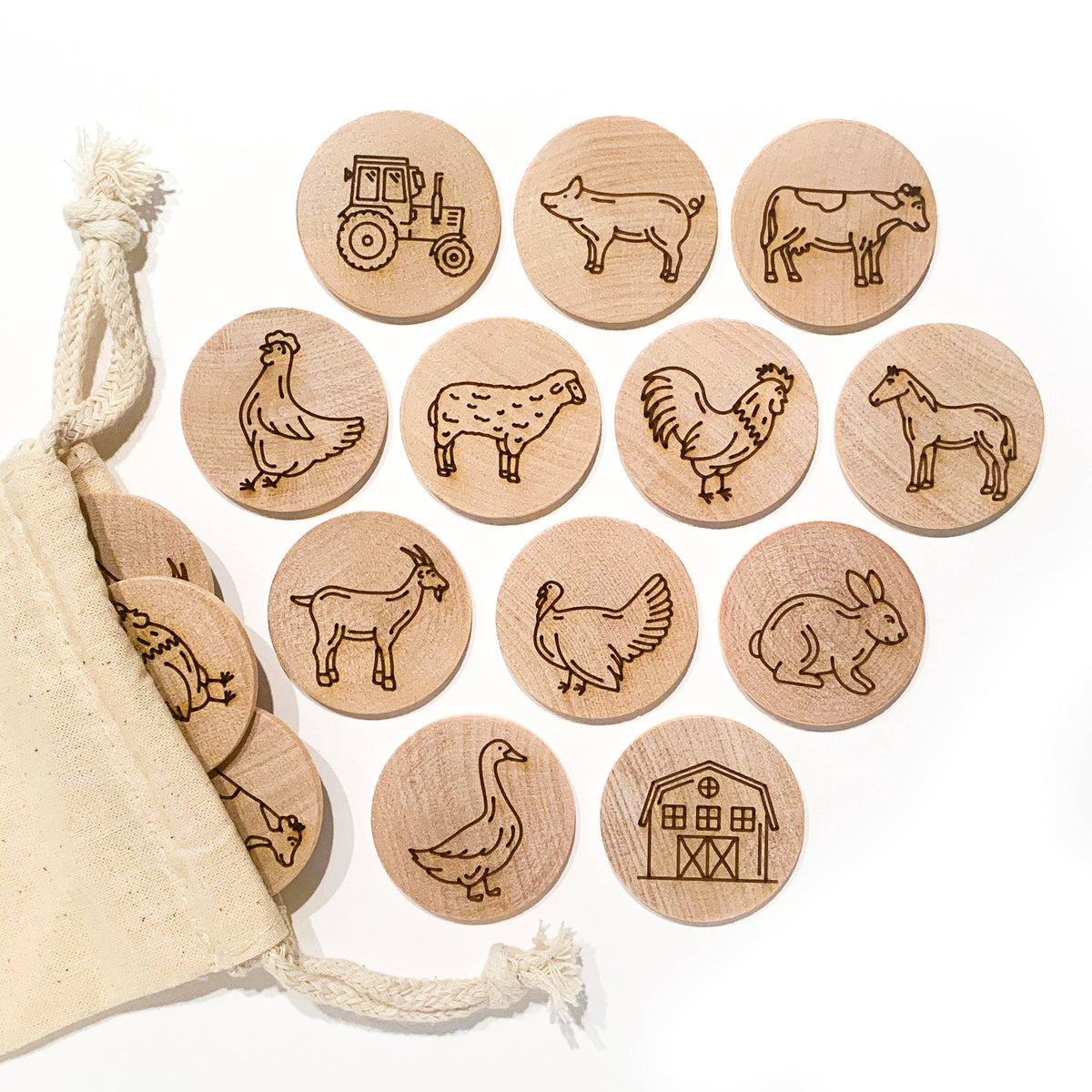 Tree Fort Toys - Farm Animal Memory Matching Game - Made in Canada - Ages 3+-1