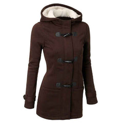 Women's Hooded Cotton-Padded Sweater Coat-4