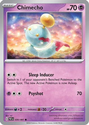 Chimecho 30 - SV Paldean Fates Reverse Holofoil-1