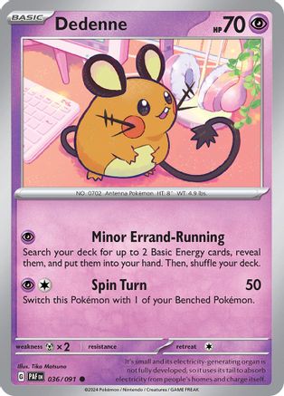 Dedenne 36 - SV Paldean Fates Reverse Holofoil-1