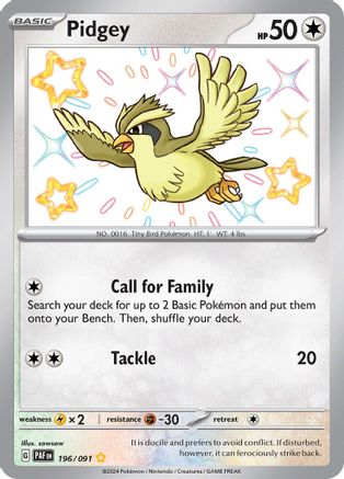 Pidgey 196 - SV Paldean Fates Holofoil-1