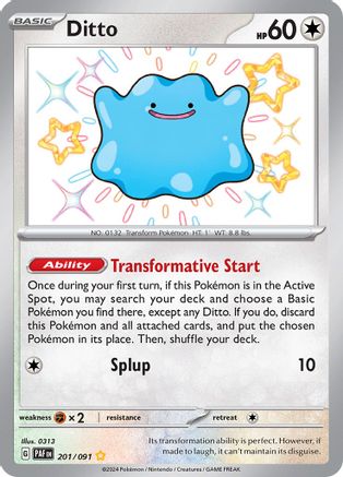 Ditto 201 - SV Paldean Fates Holofoil-1