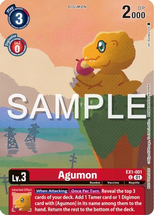 Agumon (Digimon Illustration Competition Pack 2023) (EX1-001) - Classic Collection-1