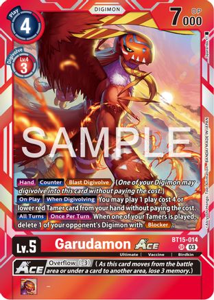 Garudamon ACE (BT15-014) - Exceed Apocalypse Foil-1