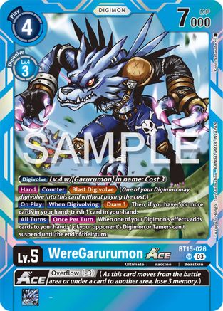 WereGarurumon ACE (BT15-026) - Exceed Apocalypse Foil-1