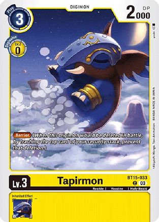 Tapirmon (BT15-033) - Exceed Apocalypse-1