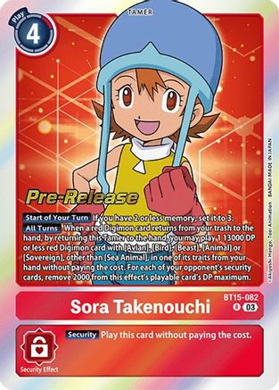 Sora Takenouchi (BT15-082) - Exceed Apocalypse Pre-Release Cards Foil-1