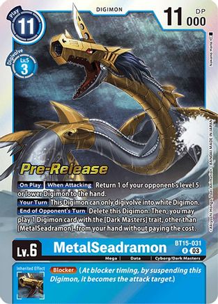 MetalSeadramon (BT15-031) - Exceed Apocalypse Pre-Release Cards Foil-1