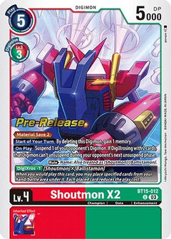 Shoutmon X2 (BT15-012) - Exceed Apocalypse Pre-Release Cards Foil-1