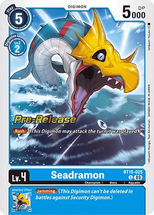 Seadramon (BT15-025) - Exceed Apocalypse Pre-Release Cards Foil-1