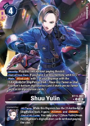 Shuu Yulin (Alternate Art) (BT15-087) - Exceed Apocalypse Foil-1