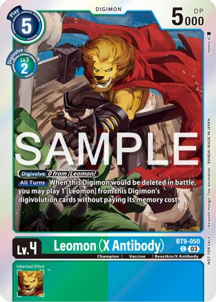 Leomon (X Antibody) (Winner Pack -Exceed Apocalypse-) (BT9-050) - X Record Foil-1