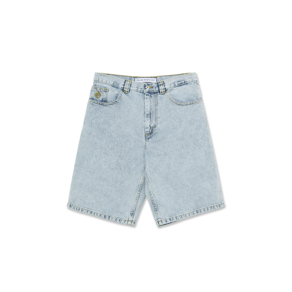Polar Skate Co. 'Big Boy' Baggy Jean Shorts - Light Blue-1