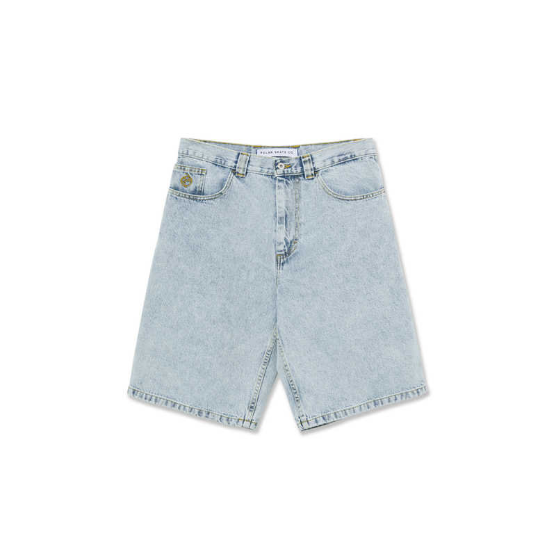 Polar Skate Co. 'Big Boy' Baggy Jean Shorts - Light Blue-1
