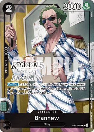 Brannew (Offline Regional 2024) [Finalist] (OP03-089) - One Piece Promotion Cards Foil