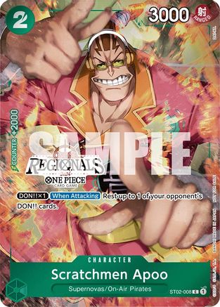 Scratchmen Apoo (Online Regional 2024) [Participant] (ST02-008) - One Piece Promotion Cards-1