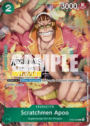 Scratchmen Apoo (Offline Regional 2024) [Winner] (ST02-008) - One Piece Promotion Cards-1