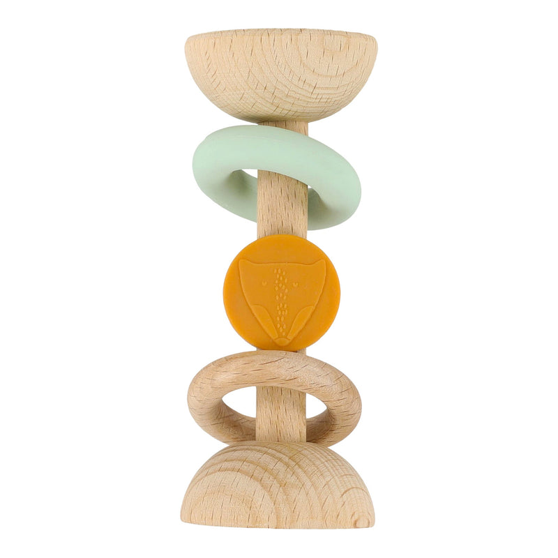 Wooden Silicone Rattle | Trixie-1