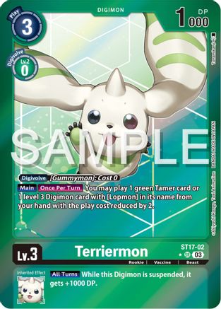 Terriermon (Advanced Deck Set Double Typhoon Secret Pack) (ST17-02) - Starter Deck 17: Double Typhoon Advanced Deck Set Foil-1