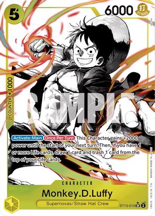 Monkey.D.Luffy (015) (Parallel) (ST13-015) - Ultra Deck: The Three Brothers Foil-1