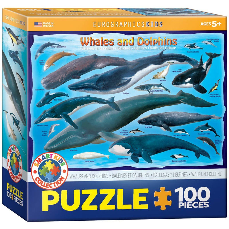Eurographics Whales and Dolphins 100-Piece Puzzle - Ages 5+-1