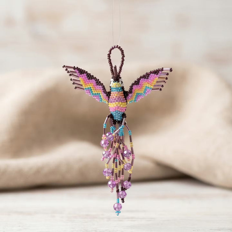 Pink Beaded Humming Bird-4