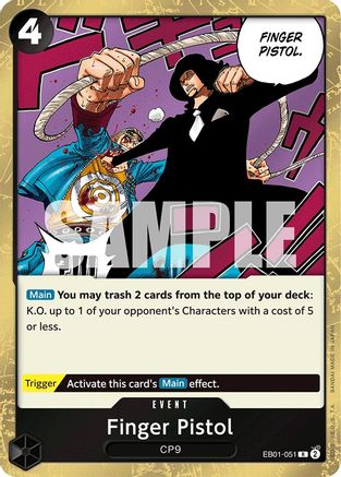 Finger Pistol (EB01-051) - Extra Booster: Memorial Collection Foil-1