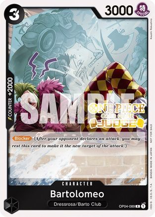 Bartolomeo (Judge Pack Vol. 3) (OP04-089) - One Piece Promotion Cards Foil-1