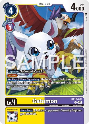 Gatomon (BT16-031) - Beginning Observer