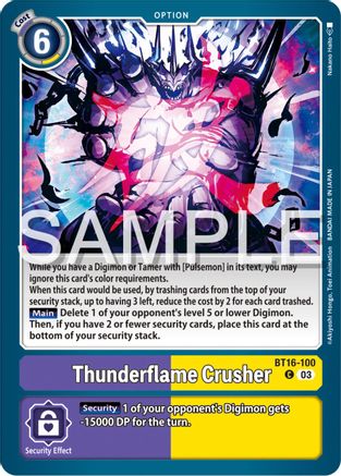 Thunderflame Crusher (BT16-100) - Beginning Observer-1