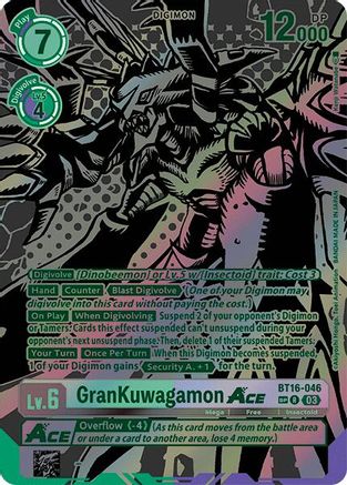 GranKuwagamon ACE (Textured) (BT16-046) - Beginning Observer Foil-1