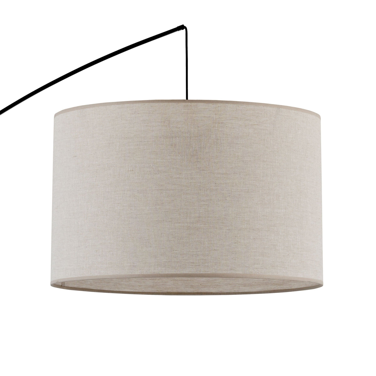 MOBY Extra Large Beige Linen Arc Floor Lamp for Living Room & Sofa-3