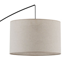 MOBY Extra Large Beige Linen Arc Floor Lamp for Living Room & Sofa-3