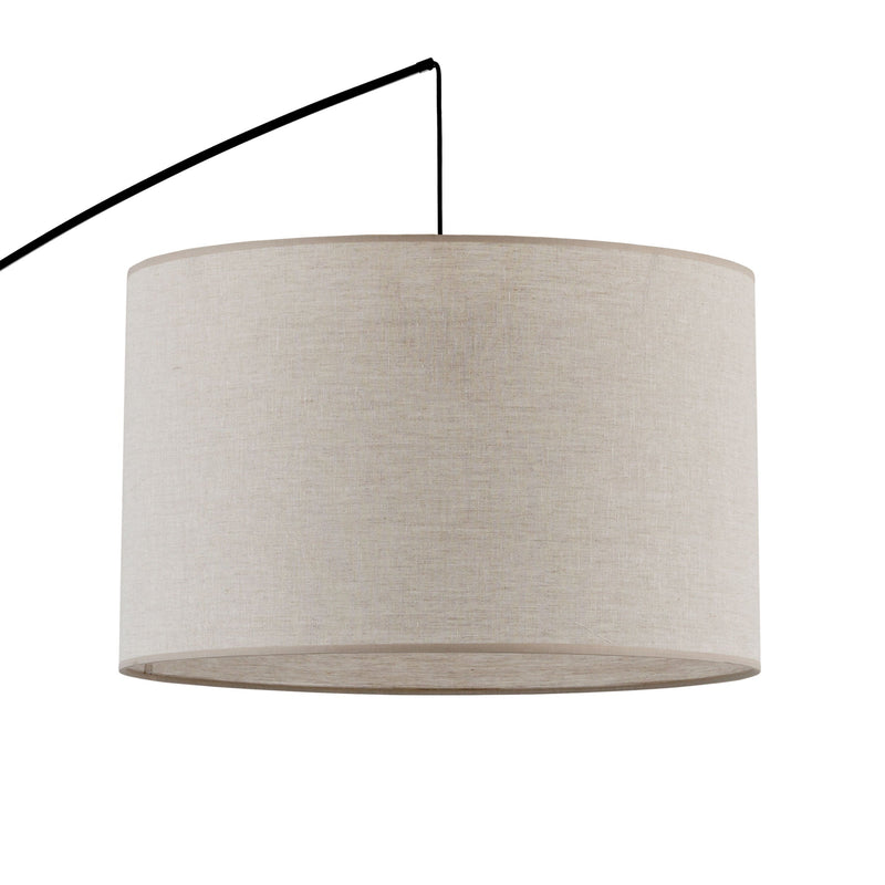 MOBY Extra Large Beige Linen Arc Floor Lamp for Living Room & Sofa-3
