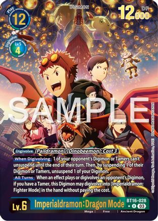 Imperialdramon: Dragon Mode (Alternate Art) (BT16-028) - Beginning Observer Foil-1