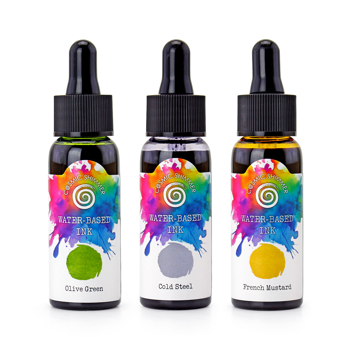 Cosmic Shimmer Elemental Water-Based Inks, Set of 3 Earthtone Colours-2