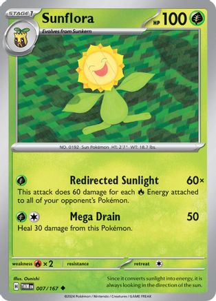 Sunflora - 007/167 7 - SV06 Twilight Masquerade Reverse Holofoil-1