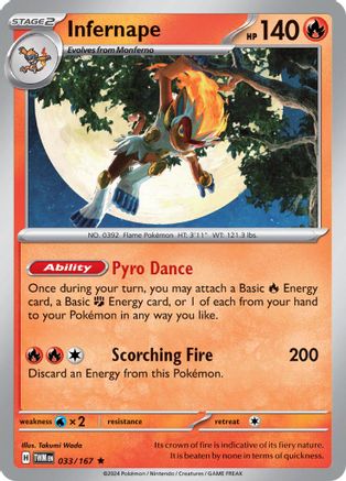 Infernape - 033/167 33 - SV06 Twilight Masquerade Reverse Holofoil-1