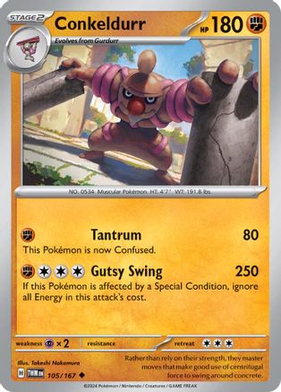 Conkeldurr 105 - SV06 Twilight Masquerade Reverse Holofoil-1