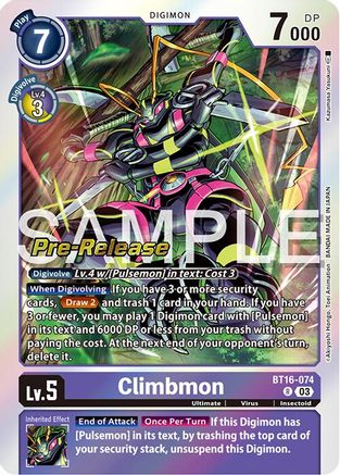 Climbmon (BT16-074) - Beginning Observer Pre-Release Cards Foil-1