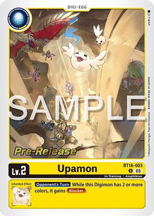 Upamon (BT16-003) - Beginning Observer Pre-Release Cards Foil-1