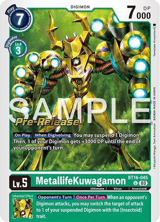 MetallifeKuwagamon (BT16-045) - Beginning Observer Pre-Release Cards Foil-1