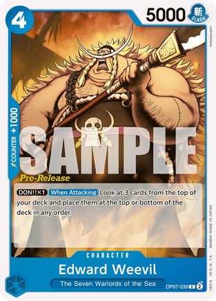 Edward Weevil (OP07-039) - 500 Years in the Future Pre-Release Cards-1