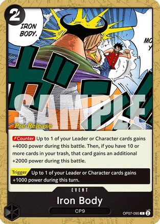 Iron Body (OP07-095) - 500 Years in the Future Pre-Release Cards-1