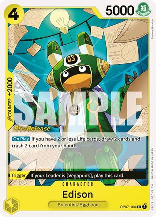 Edison (OP07-100) - 500 Years in the Future Pre-Release Cards-1