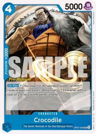 Crocodile (OP07-040) - 500 Years in the Future Pre-Release Cards-1